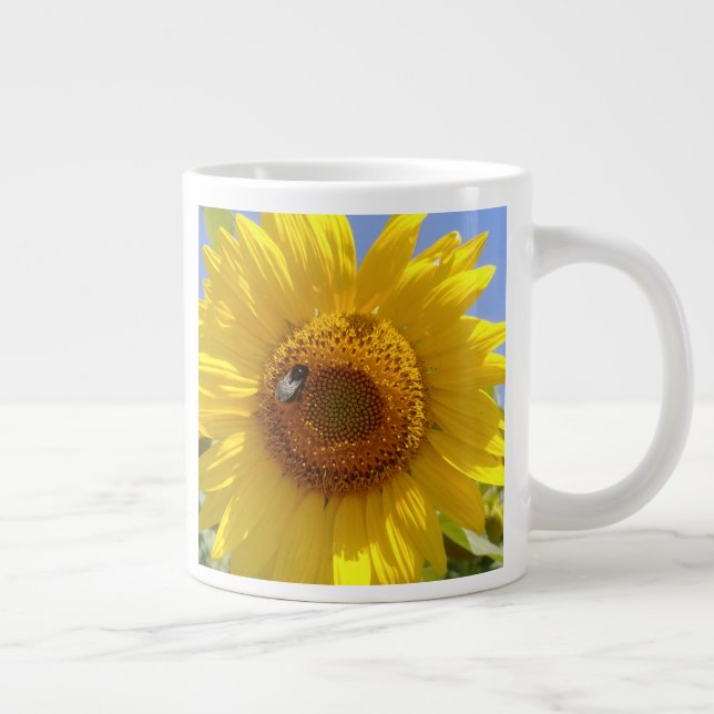Caneca De Café Grande Girassol Amarelo (Direita)