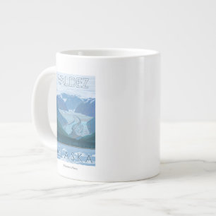 Caneca De Café Grande Glacier Scene - Valdez, Alaska