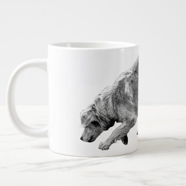 Caneca De Café Grande Glide de ouro em tons suaves de inverno (Esquerda)