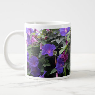 Caneca De Café Grande Glórias da Manhã Azuis na Primavera