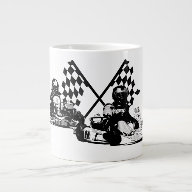 Caneca De Café Grande Go Kart Racers (Frente)