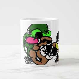 Caneca De Café Grande Goat é divertido
