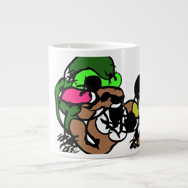 Caneca De Café Grande Goat é divertido (Frente)