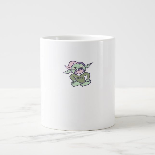Caneca De Café Grande Goblincore Fart Goblin Clássico (Frente)