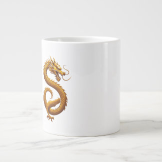Caneca De Café Grande Golden Dragon