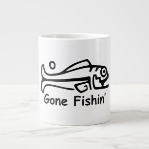 Caneca De Café Grande Gone Fishin