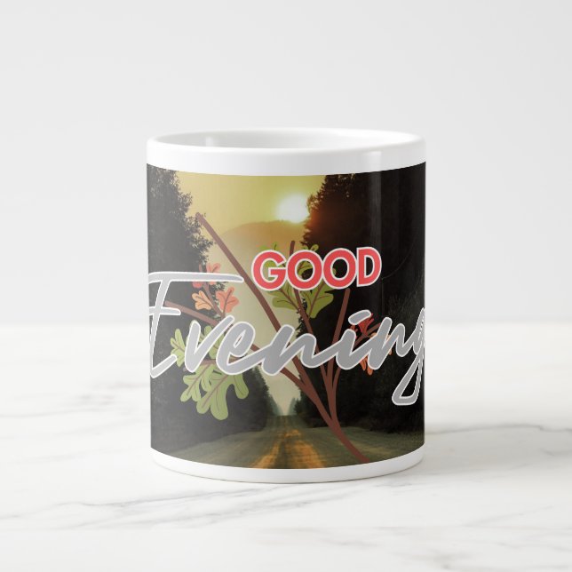 Caneca De Café Grande Good Evening (Frente)