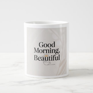 Caneca De Café Grande Good Morning, Beautiful Minimalist Mug
