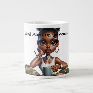 Caneca De Café Grande Good morning gorgeous 