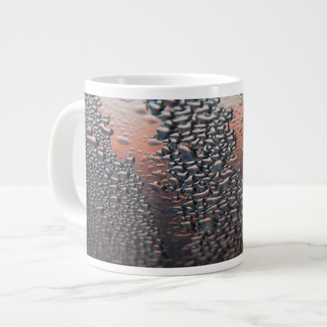 Caneca De Café Grande Gotas de água condensada (Frente Esquerda)