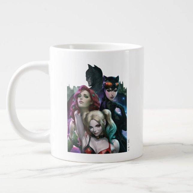 Caneca De Café Grande Gotham City Sirens #1000 Comic Cover Variant (Esquerda)