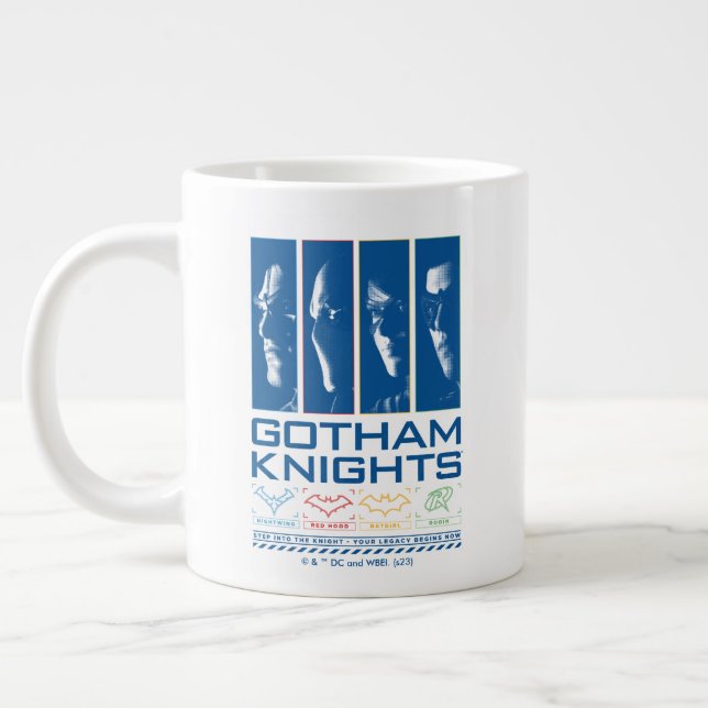 Caneca De Café Grande Gotham Knights Face Painéis (Esquerda)