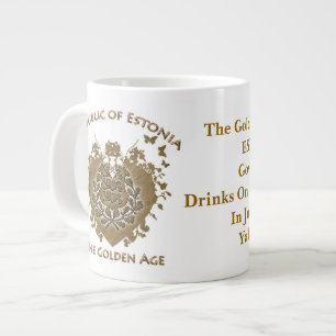 Caneca De Café Grande Governo Estônia, Jumbo Mug!