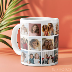Caneca De Café Grande Grade de colagem de 18 fotos - Galeria de família