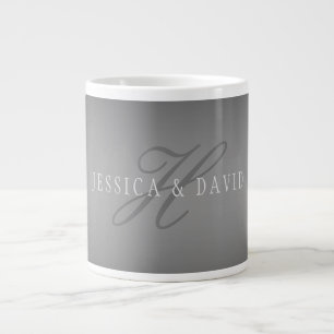Caneca De Café Grande Gradiente Cinza Mudando Gradualmente Qualquer Nome