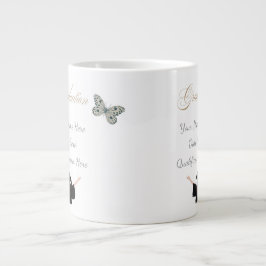 Caneca De Café Grande Graduation with Custom Name Date and Qualification