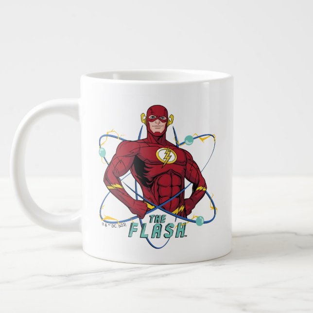 Caneca De Café Grande Gráfico Atômico Flash de Cartoon (Esquerda)