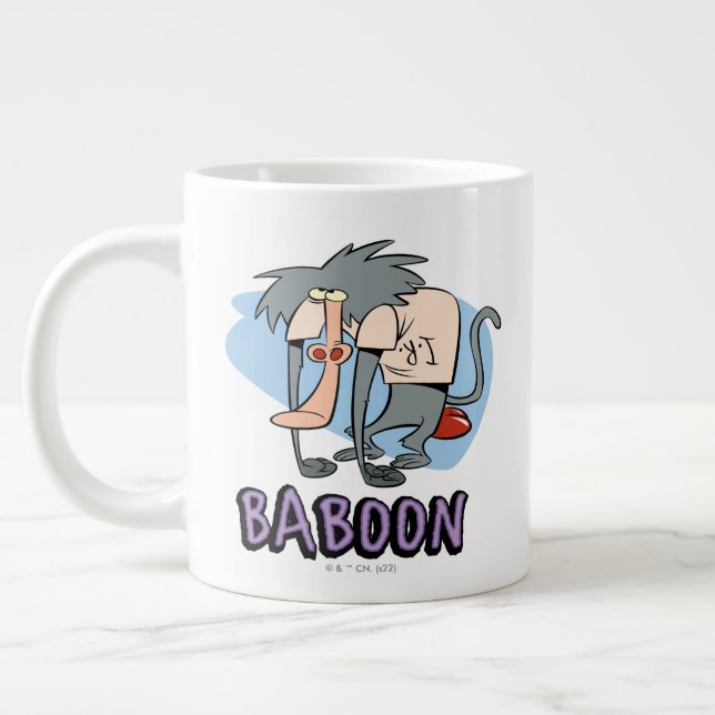 Caneca De Café Grande Gráfico de Caracteres Baboon I.R. (Esquerda)