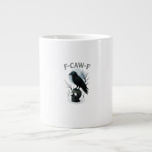 Caneca De Café Grande Gráfico de Halloween Caveira de Corvo Gótico F Cro