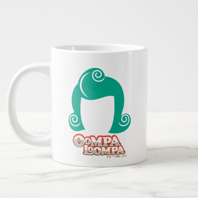 Caneca De Café Grande Gráfico do Cabelo Oompa Loompa (Esquerda)