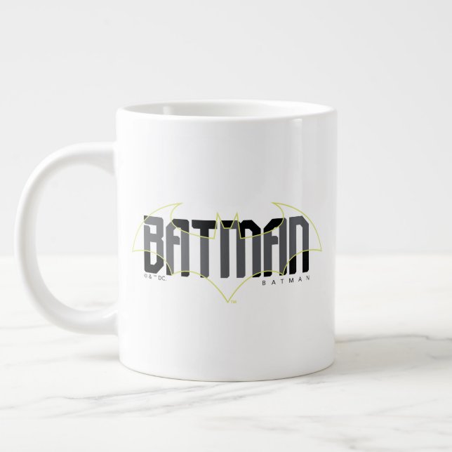 Caneca De Café Grande Gráfico do nome Hi-Tech do Batman (Esquerda)