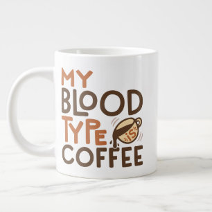 Caneca De Café Grande Gráfico do Tipo Sanguíneo Café para Presente de Am