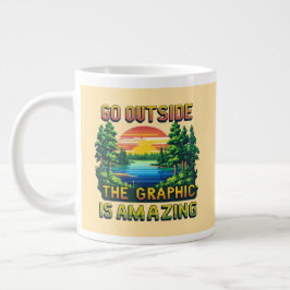 Caneca De Café Grande Gráficos de Cena da Natureza ao Ar Livre Personali