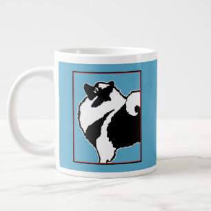 Caneca De Café Grande Gráficos Keeshond - Arte de Cachorro Original