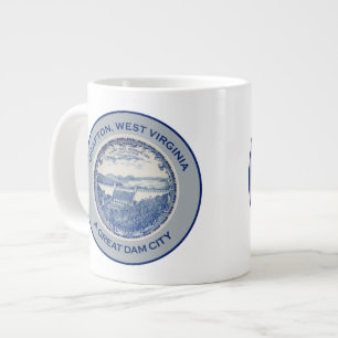 Caneca De Café Grande Grafton, Virginia Ocidental - Uma cidade de barrag