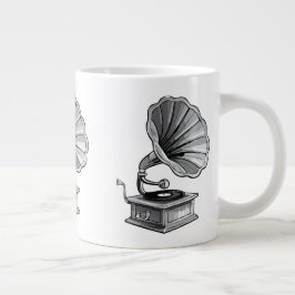 Caneca De Café Grande Gramofone