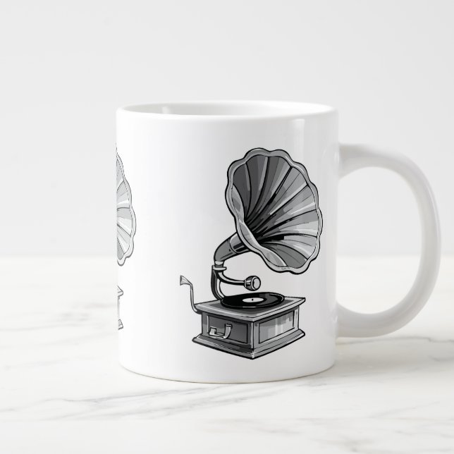Caneca De Café Grande Gramophone (Direita)