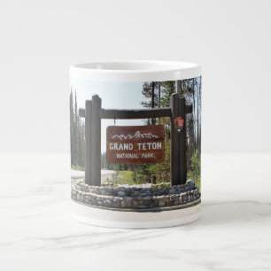 Caneca De Café Grande Grand Teton National Park, US National Park, Sinal