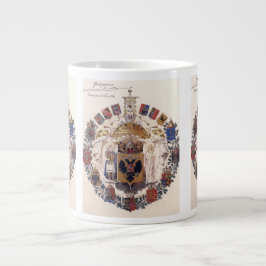 Caneca De Café Grande Grande brasão de armas da Rússia Imperial