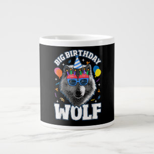 Caneca De Café Grande Grande Lobo de Aniversário para Lobos