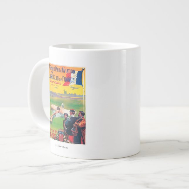 Caneca De Café Grande Grande Prêmio da Primeira Aviação (Frente Esquerda)