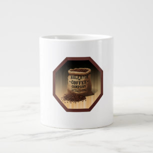 Caneca De Café Grande Grande Saco de Aniagem com Etiqueta para Halfhyde 