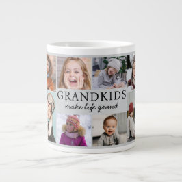 Caneca De Café Grande Grandkids Make Life Grand Photo Collage Keepsake