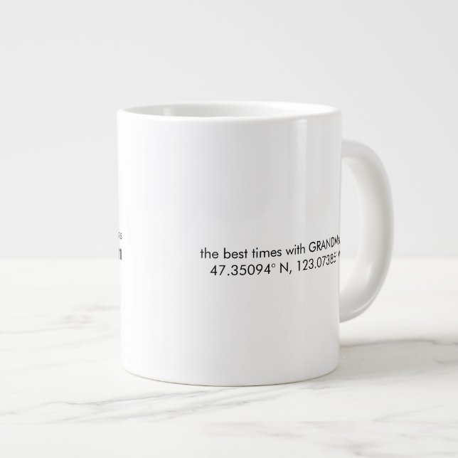 Caneca De Café Grande GRANDMA mug (Frente Esquerda)