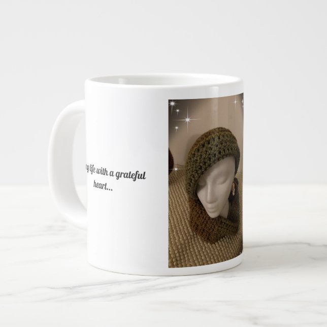 Caneca De Café Grande Grateful Heart Cup (Frente Esquerda)