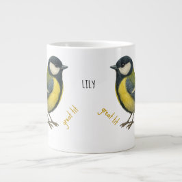 Caneca De Café Grande Great Tit Personalized Bird Mug