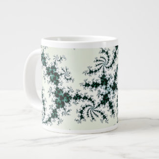 Caneca De Café Grande Green Webs - delicada renda fractal