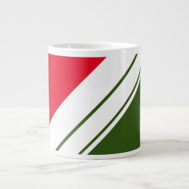 Caneca De Café Grande Greve da Corrida Branca Verde da Floresta Vermelha