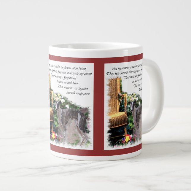 Caneca De Café Grande Greyhound Lovers Gifts (Frente Esquerda)