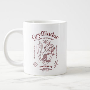 Caneca De Café Grande GRYFFINDOR™ Determinação Coragem Bravura Brasão