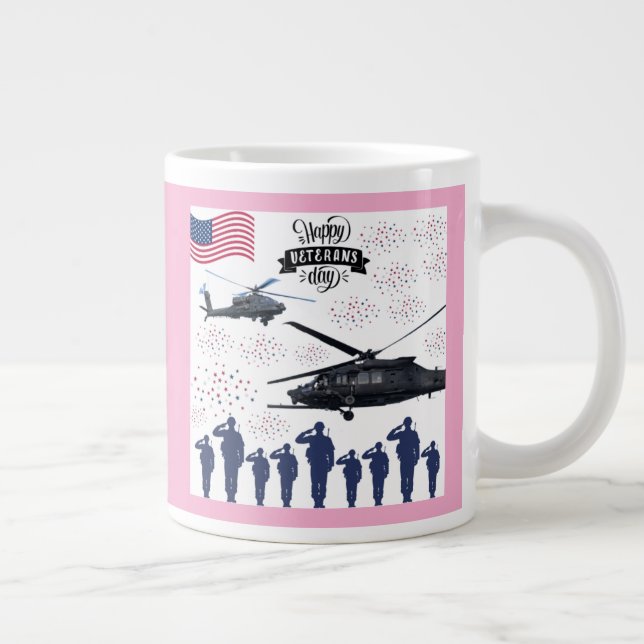 Caneca De Café Grande Guardiões da Liberdade rosa (Direita)