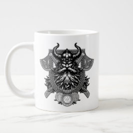 Caneca De Café Grande Guerreiro Viking Odin