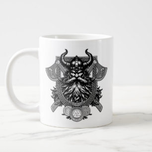 Caneca De Café Grande Guerreiro Viking Odin