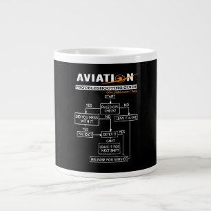 Caneca De Café Grande Guia de detecção de problemas de aviação do piloto
