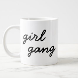 Caneca De Café Grande guião feminina moderna e fofa de gangue