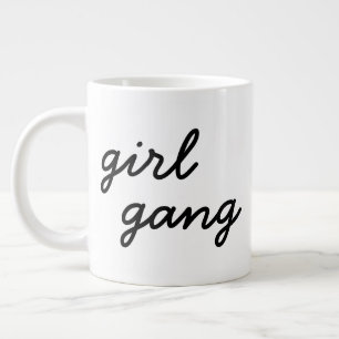 Caneca De Café Grande guião feminina moderna e fofa de gangue